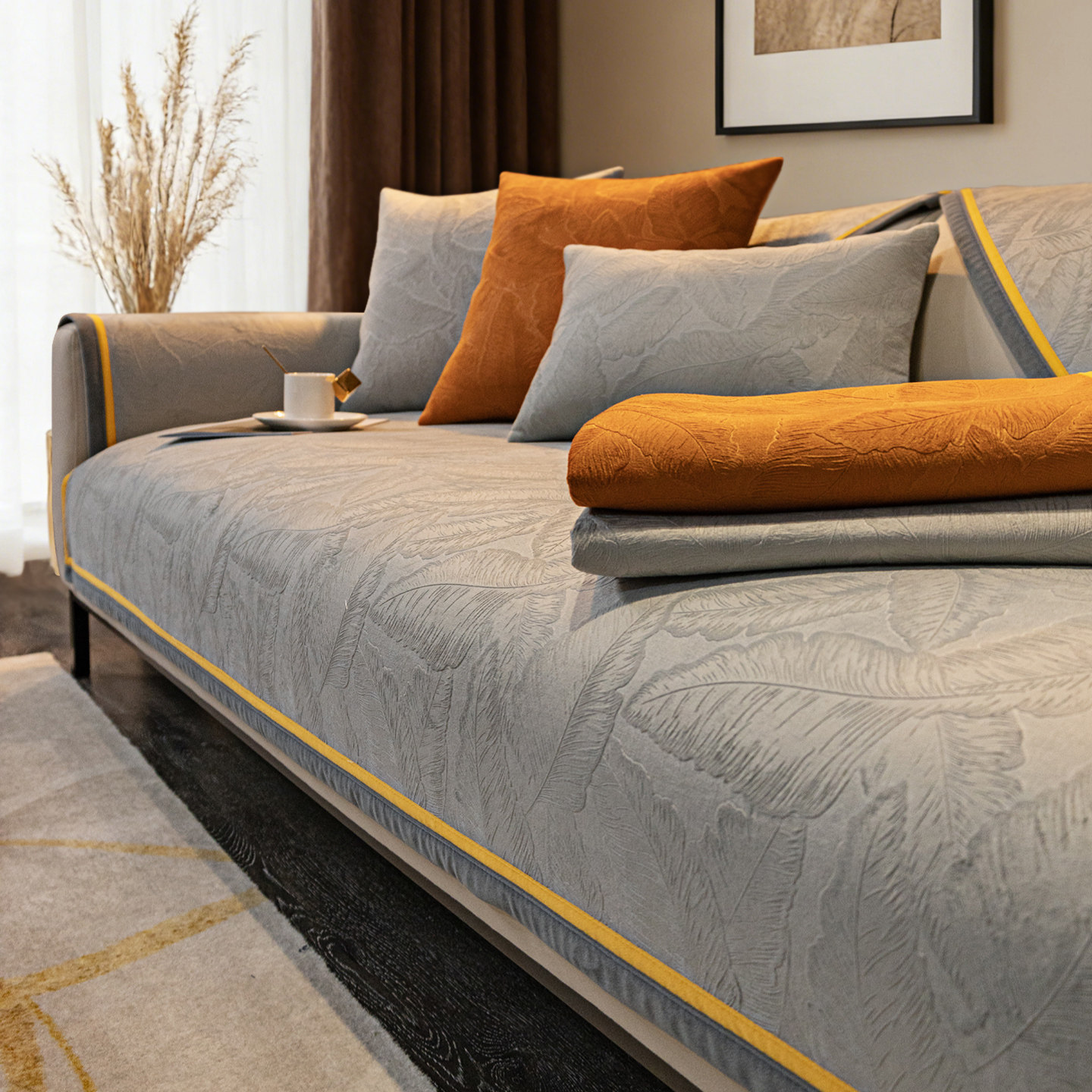 龙憩阁北欧风沙发垫子防猫抓四季简约雪尼尔沙发垫三位一贵妃全套,居家布艺,沙发垫,淘宝优惠券,粉丝福利购,淘宝优惠卷