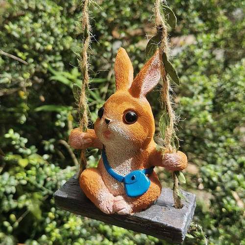 户外兔子挂件花园庭院装饰摆件民宿院子阳台休闲 区氛围感布置造