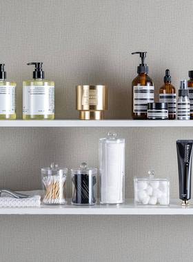 样板房卫生间浴室层架沐浴液组合饰品摆件护肤棉签盒网红摄影道具