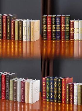 欧洲烫印覆古人造书假书饰品书柜书架摄影照片道具书模型创意饰品