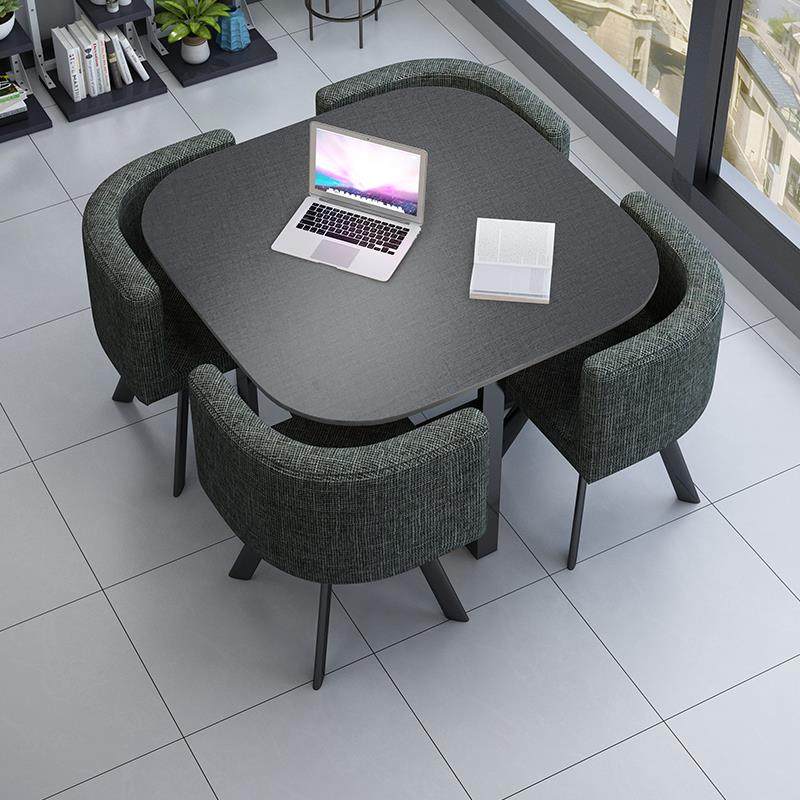 简约接待桌椅组合洽谈桌店铺会客桌椅办公室休闲 小圆桌方餐桌北