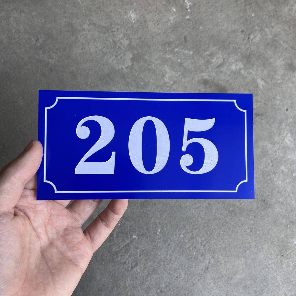 门牌标牌蓝色塑料门牌双色板小区宾馆门牌门贴宿舍酒店门牌指示牌