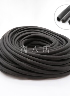 黑色高温管 1mm~30mm 耐600高温套管 纤维管 锭纹管
