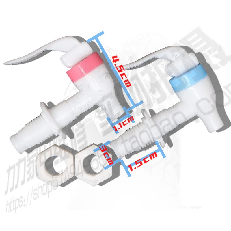 饮水机龙头开关水嘴 红蓝冷热出水嘴 家用配件外螺纹饮水机水龙头