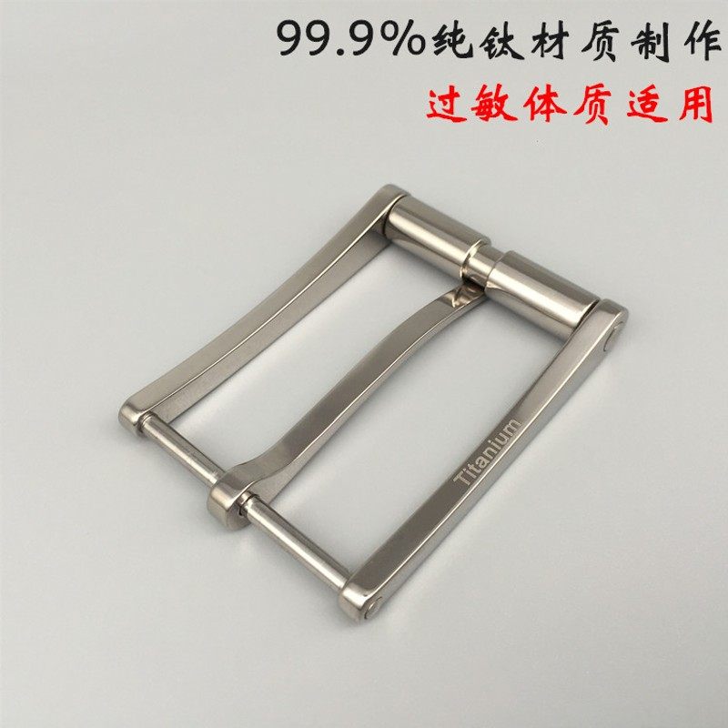 新款纯钛超轻皮带扣头 防过敏针扣百搭钛合金属腰带男女3.5cm配件