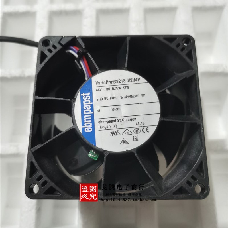 现货德国原装进口 8cm 8218J/2H4P 48V 37W 服务器风扇 直流风机