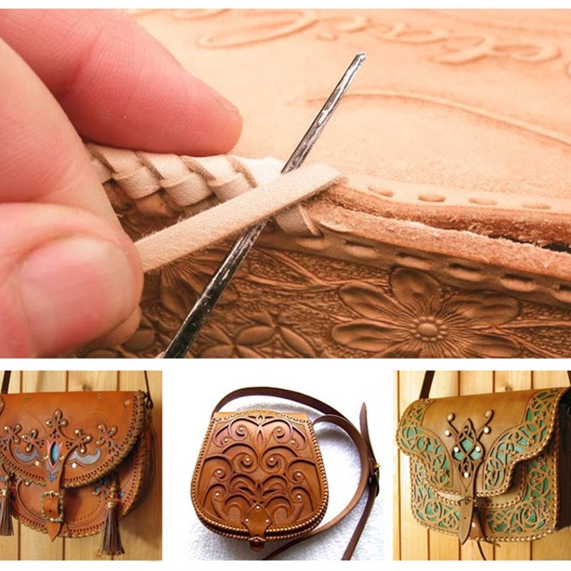 皮革平斩皮线斩皮绳编织斩直线斩自制皮具DIY工具套装多头可替换