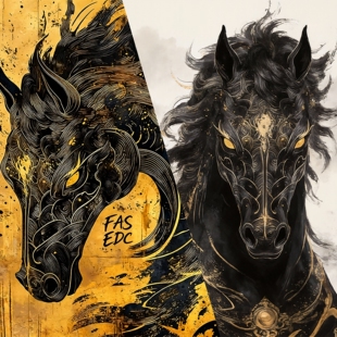 山海神帕系列 墨岚断嶂 EDC双面刀帕 驭骥·金焰踏尘 FAS马年限定