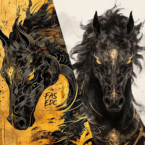 FAS马年限定驭骥EDC双面刀帕