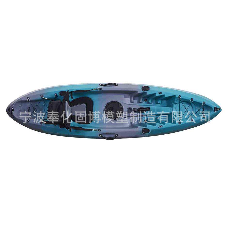 端人钓鱼艇工厂直销硬艇塑料滚塑皮划艇3人划艇