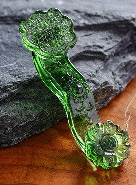 黄粉紫水晶如意琉璃摆件t 招财开业礼品吉祥如意家居客厅小摆件