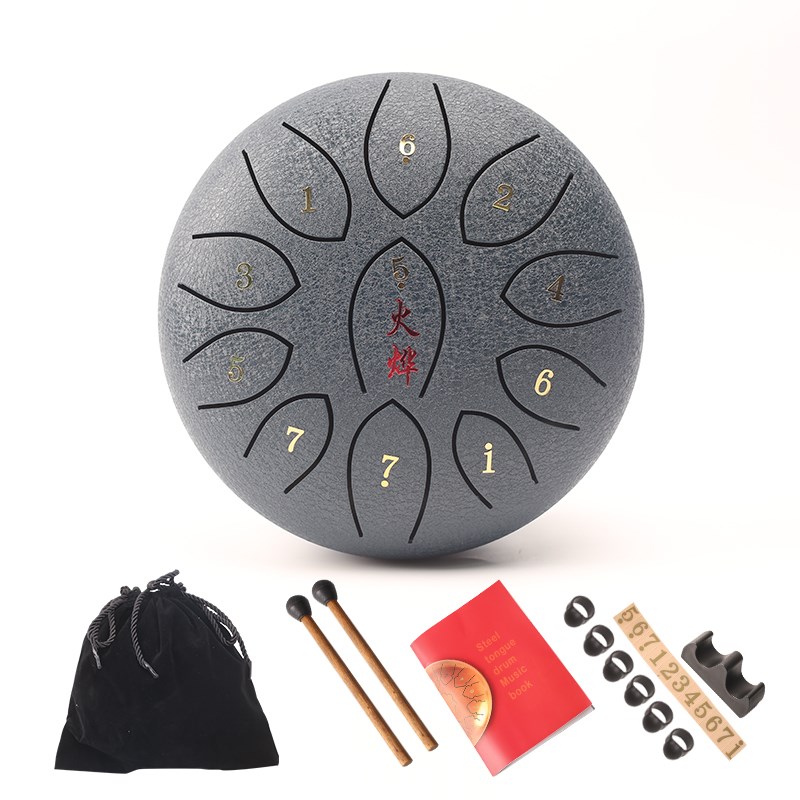 空灵鼓8寸11音c调3寸 6寸x12寸初学无忧鼓钢舌鼓手碟鼓打击乐器