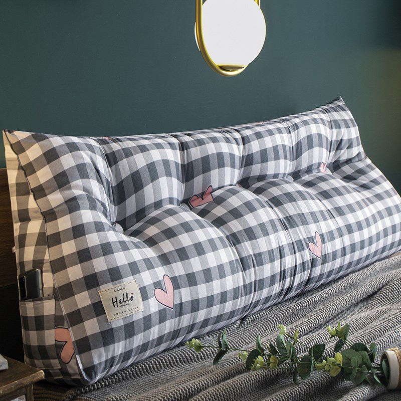 加厚三角双人大靠背软包沙发护腰枕榻榻米三角靠枕可X拆洗床头靠