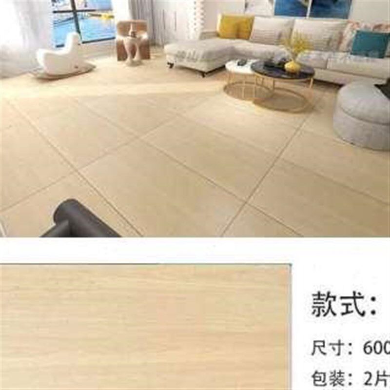 哑光600 1200仿古仿木纹地砖客厅房间通铺瓷质耐磨防Y滑地板砖瓷