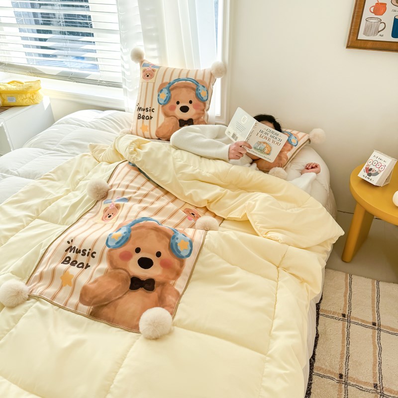 雪地狗抱枕被子两用2025新款办公室车载午睡空调毯U子二合一枕头