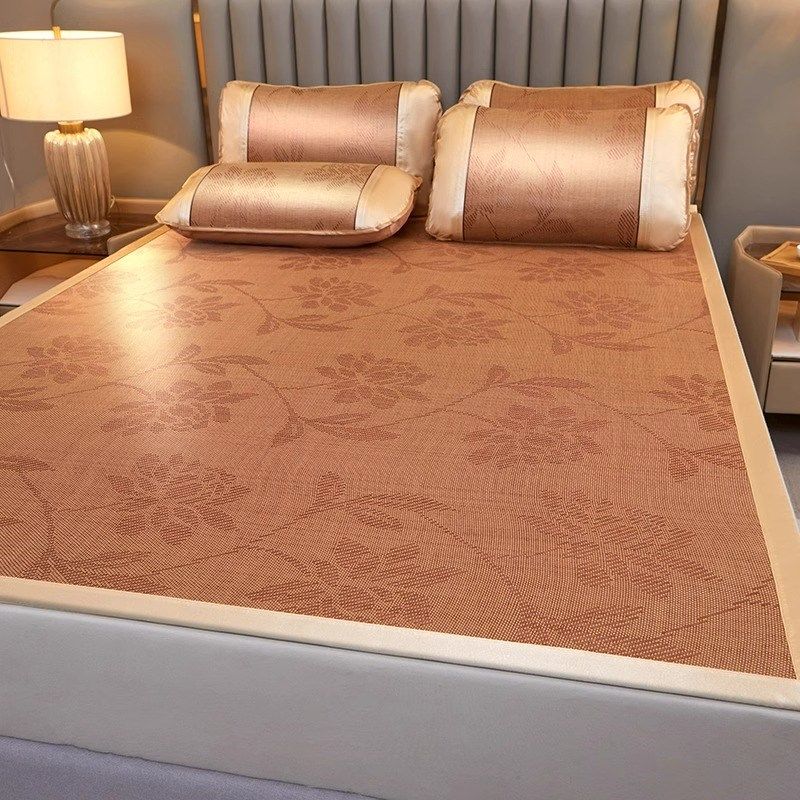 高档轻奢冰丝藤席家用凉席可折叠学生宿舍单双人草席子凉床垫夏季,床上用品,藤席,淘宝优惠券,粉丝福利购,淘宝优惠卷