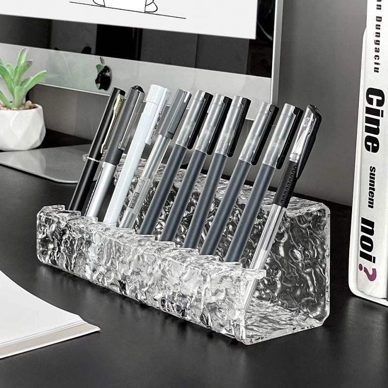 亚克力透明展示架多功能笔筒书桌桌面大容量文具笔盒创意陈列架