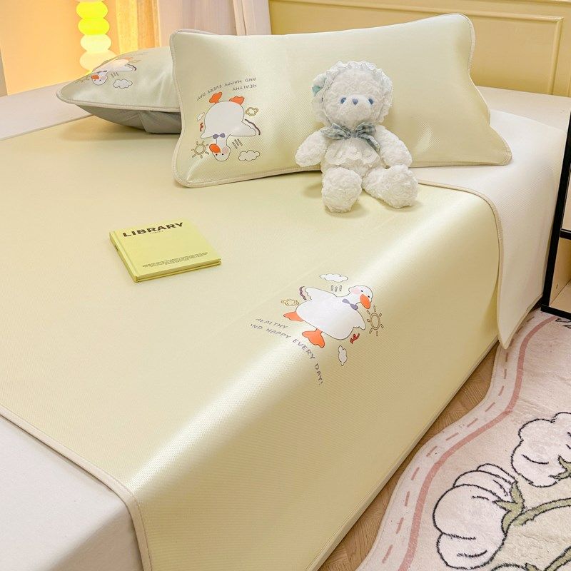 2024新款A类夏季冰丝凉席床单家用空调软席子夏婴儿可机洗三件套,床上用品,冰丝席,淘宝优惠券,粉丝福利购,淘宝优惠卷