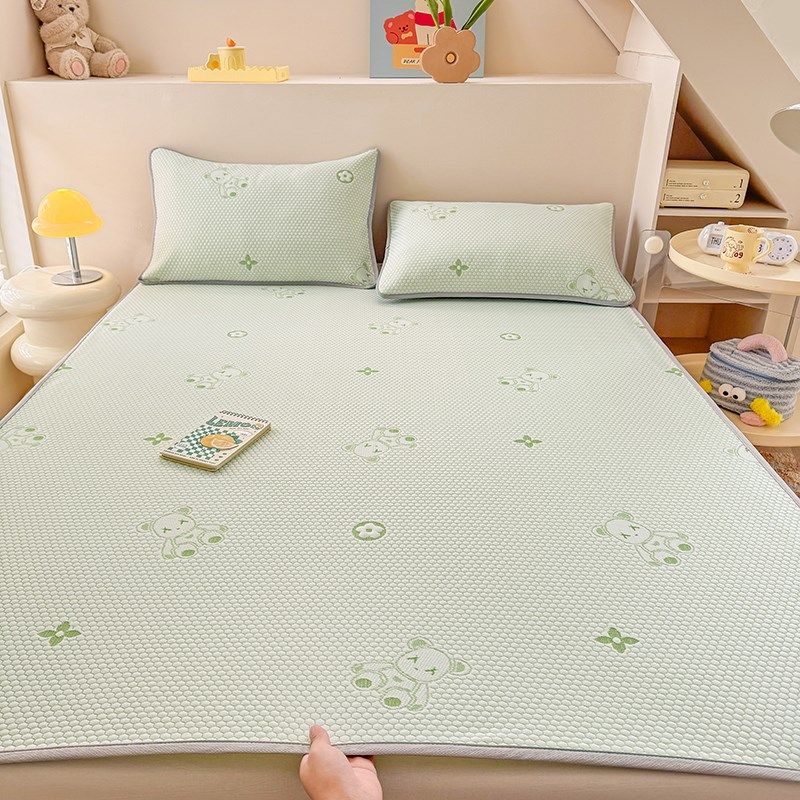 冰丝豆豆凉席三件套夏季2025新款宿舍单双人空调席子软席垫可机洗,床上用品,冰丝席,淘宝优惠券,粉丝福利购,淘宝优惠卷