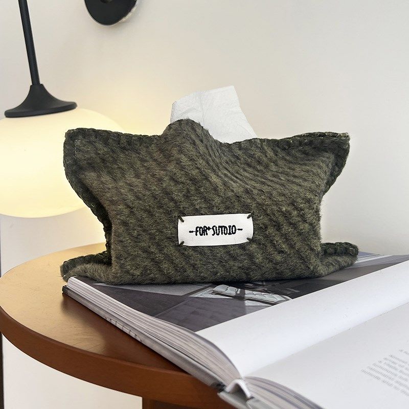 福笙羊毛混纺手工抽纸盒纸巾袋家用客厅卧室车载纸巾套抽纸包,收纳整理,纸巾盒,淘宝优惠券,粉丝福利购,淘宝优惠卷