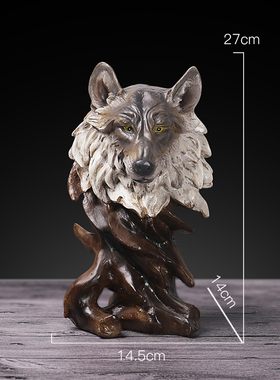 北欧创意现代树脂飞禽走兽狮子摆件家居客厅玄关书柜酒柜装饰品