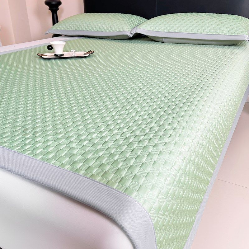 夏季冰丝豆豆凉席三件套可机洗2025新款床单款空调席子a类母婴级,床上用品,冰丝席,淘宝优惠券,粉丝福利购,淘宝优惠卷