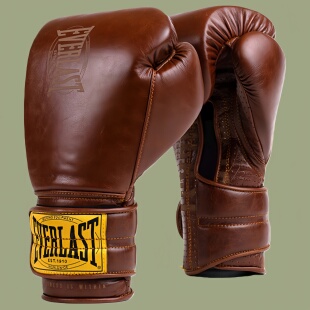 EVERLAST1910经典 复古棕色拳击手套男女格斗散打沙袋训练专业拳套
