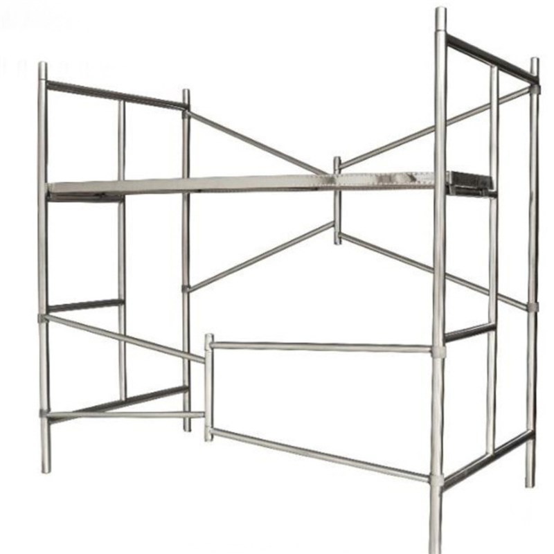 现货不锈钢脚手架 轻捷易携带折叠E脚手架 梯式移动折叠脚手架