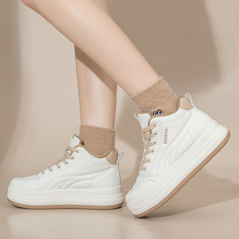 SENMA/森马女鞋高帮棉鞋冬季加绒保暖休闲运动鞋小白鞋板鞋雪地靴