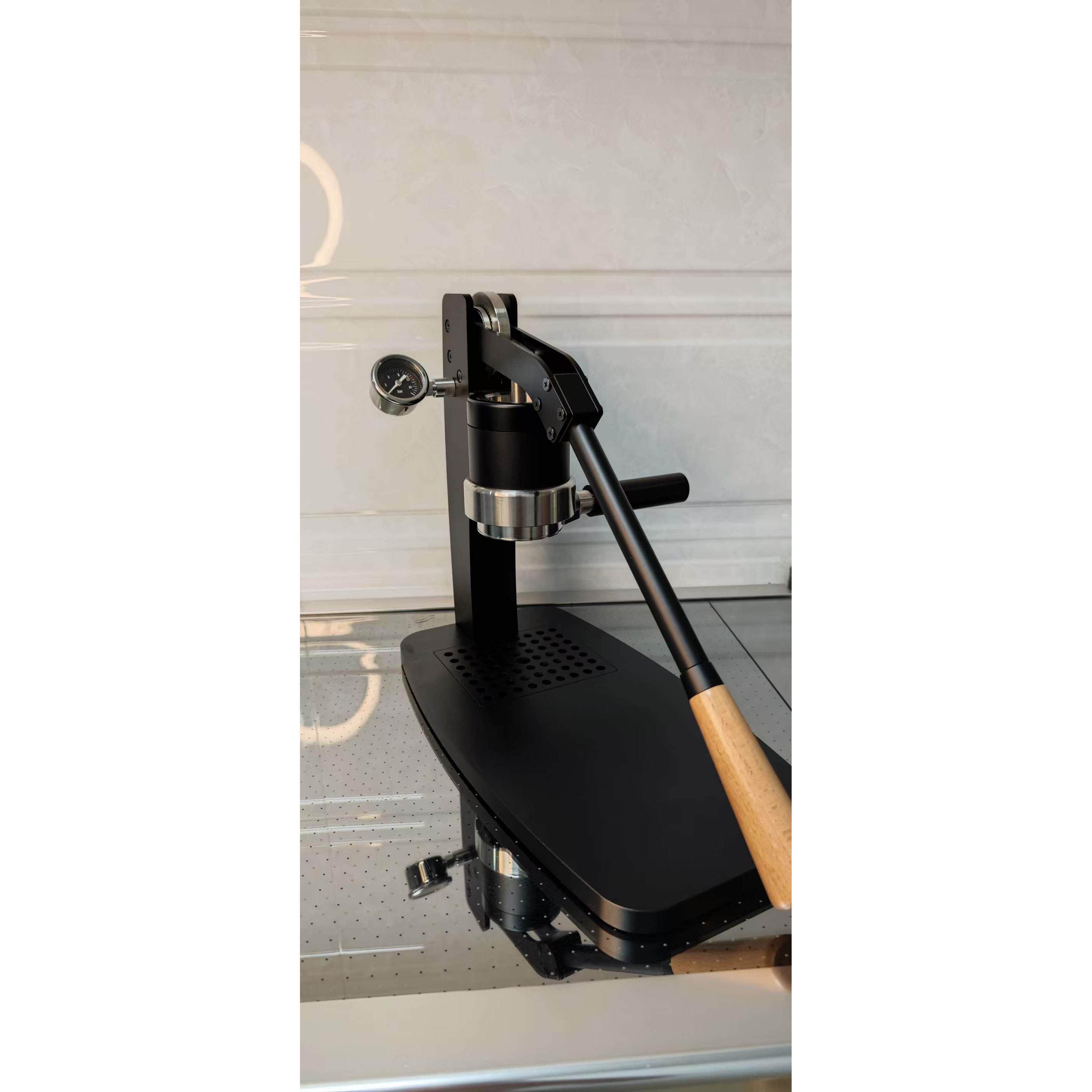 铭天手压咖啡机 58mm冲煮头 pid加热拉杆机 行星齿轮组省力结构