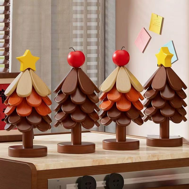 实木圣诞树隔热垫一棵树杯垫餐桌摆件创意防烫耐高温锅碗垫餐边柜