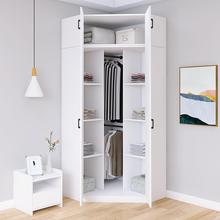 转角衣柜家用卧室小户型实木90度主卧拐角7字L型墙角衣橱组合收纳
