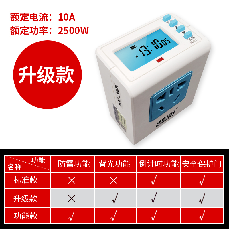 定时器开关插座手机电动车充w电保护倒计时关智能定时控制自动断