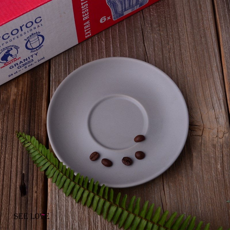 seelove亮光/哑光/泼v墨色彩咖啡杯托盘 搭配玻璃杯杯托 碟子单卖