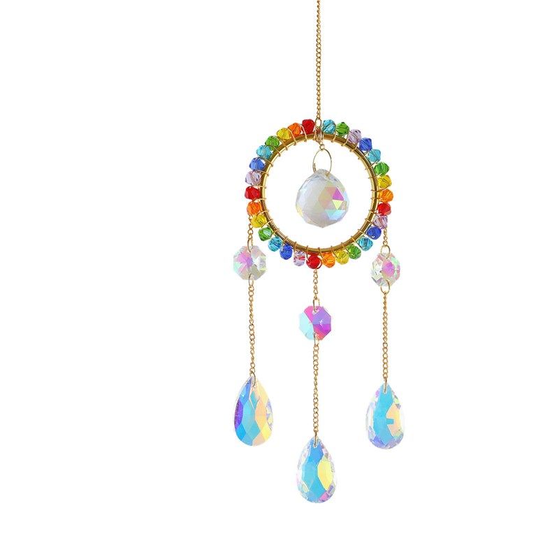 太阳捕手水晶挂件阳光彩虹捕梦网儿童房幼儿园空中阳台吊饰风铃,家居饰品,吊饰/挂饰,淘宝优惠券,粉丝福利购,淘宝优惠卷