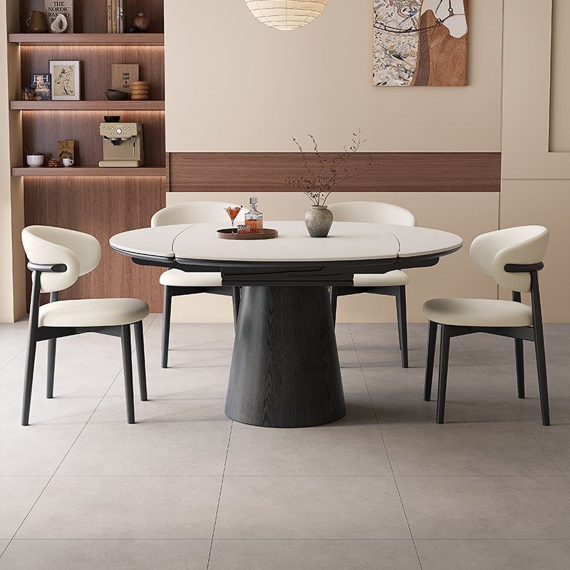 2025新款岩板餐桌椅组合家用现代简约客厅可伸缩折叠小户型饭桌子,住宅家具,岩板餐桌,淘宝优惠券,粉丝福利购,淘宝优惠卷