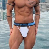 underwear pump 男丁字内裤 Men 镂空单丁莫代尔 性感低腰运动青年