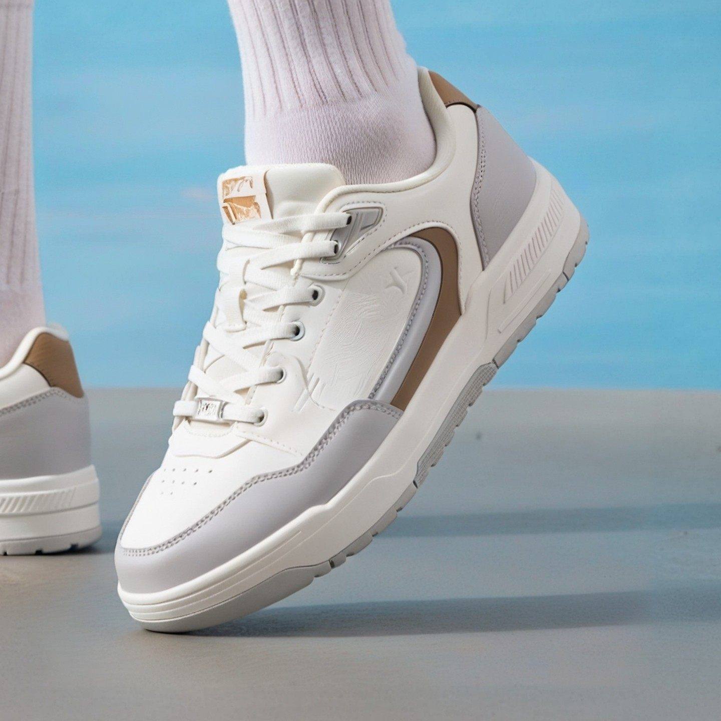 特步男子创新小板2026春季新款简约百搭休闲运动板鞋圆头运动风,运动鞋new,跑步鞋,淘宝优惠券,粉丝福利购,淘宝优惠卷