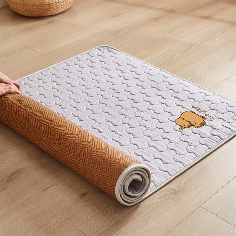 2025新款冬夏两用泡泡棉w双面藤席子夏季打地铺垫学生宿舍床褥垫