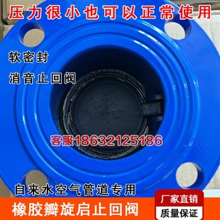 止回阀消声单向阀水泵污水自来水逆止阀DN65 HC44X橡胶板旋启式
