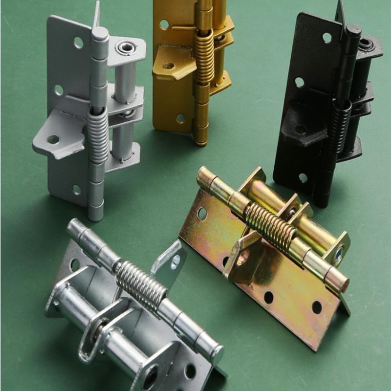 多功能闭门器自动k关门铰链4寸缓冲设备弹簧隐形铰链90度直角定位