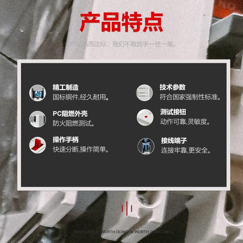 CM1塑壳断e路器单相2P空气开关63A 100A 125A 160A 250A零线220V