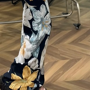 女成人宽松 夏季 子睡裤 女长裤 新中式 棉绸裤 薄款 家居裤 遛弯裤 防蚊裤