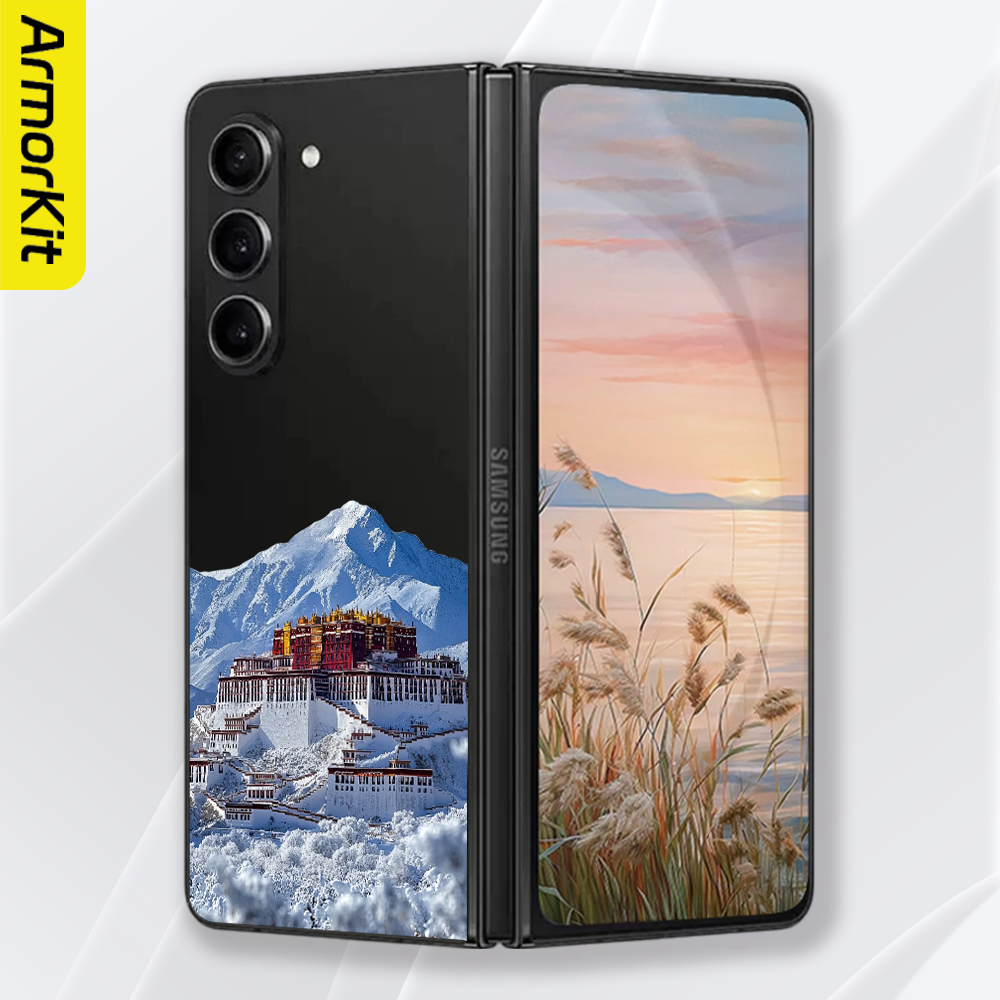 布达拉宫适用三星ZFlod6/W25折叠手机壳轻薄SamsungW24/W23亲肤硬壳高级防摔裸机手感ZFlod5/4/3抗指纹保护套