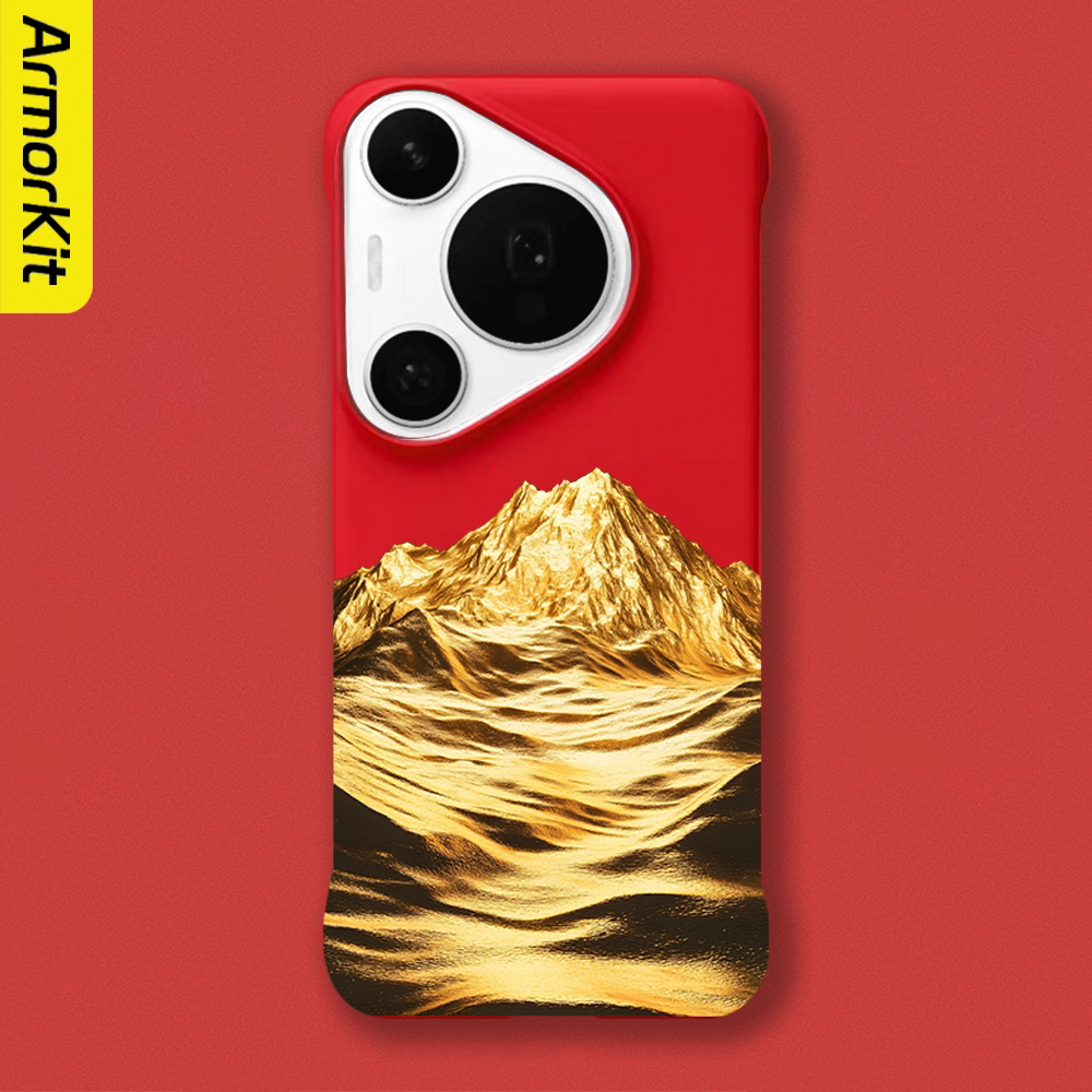 适用华为Pura80Pro+/p60Pro无边框手机壳国风金山轻薄防摔Huawei70Ultra防摔亲肤硬壳大孔p50/70Pro+磁吸后壳