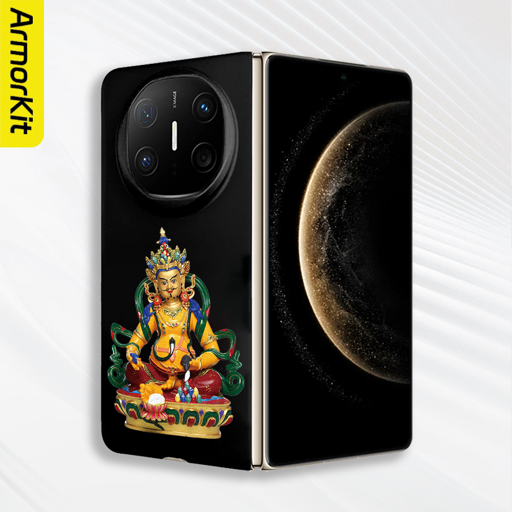 适用华为MateX6典藏版折叠手机壳X5轻薄保护套大孔Huawei三折叠MateXT防摔高级感黄财神磁吸硬壳MateX3后壳