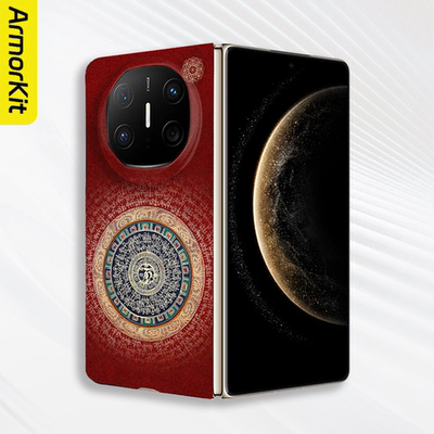 适用华为MateX6典藏版折叠手机壳X5/X7轻薄保护套大孔六字真言Huawei三折叠MateXTs防摔磁吸硬壳X3裸机感后壳