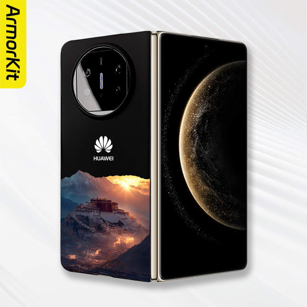 适用华为MateX5典藏版折叠手机壳X6轻薄保护套大孔Huawei三折叠MateXT防摔高级布达拉宫磁吸硬壳MateX3后壳