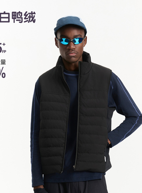 NEVER EMPTY无袖90白鸭绒排骨羽绒服男女款背心户外运动轻薄上衣