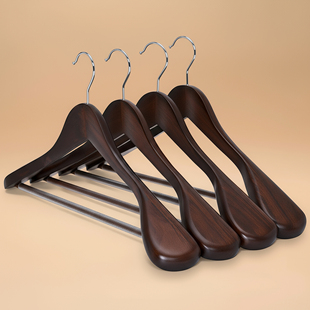 加宽实木西装衣架宽肩无痕木质大衣衣架服装店衣架家用挂衣撑衣柜